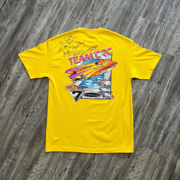 Vintage Team CRC Superboat Loony Tunes Shirt with Jeff Harris Signature L - Picture 1 of 8